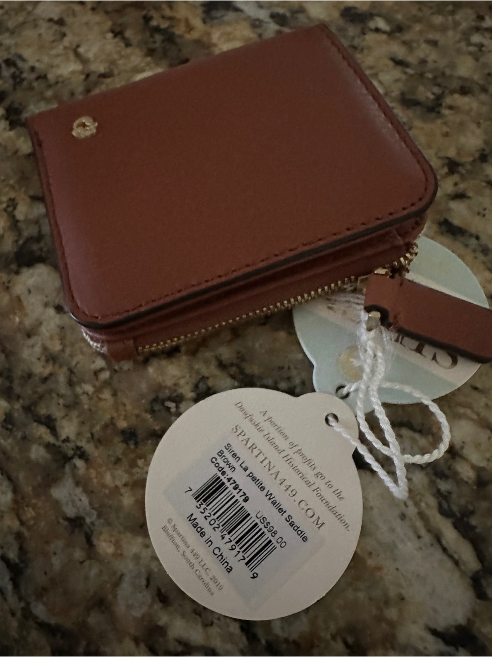 Spartina Siren La Petit Wallet Saddle Brown NWT - Picture 4 of 4